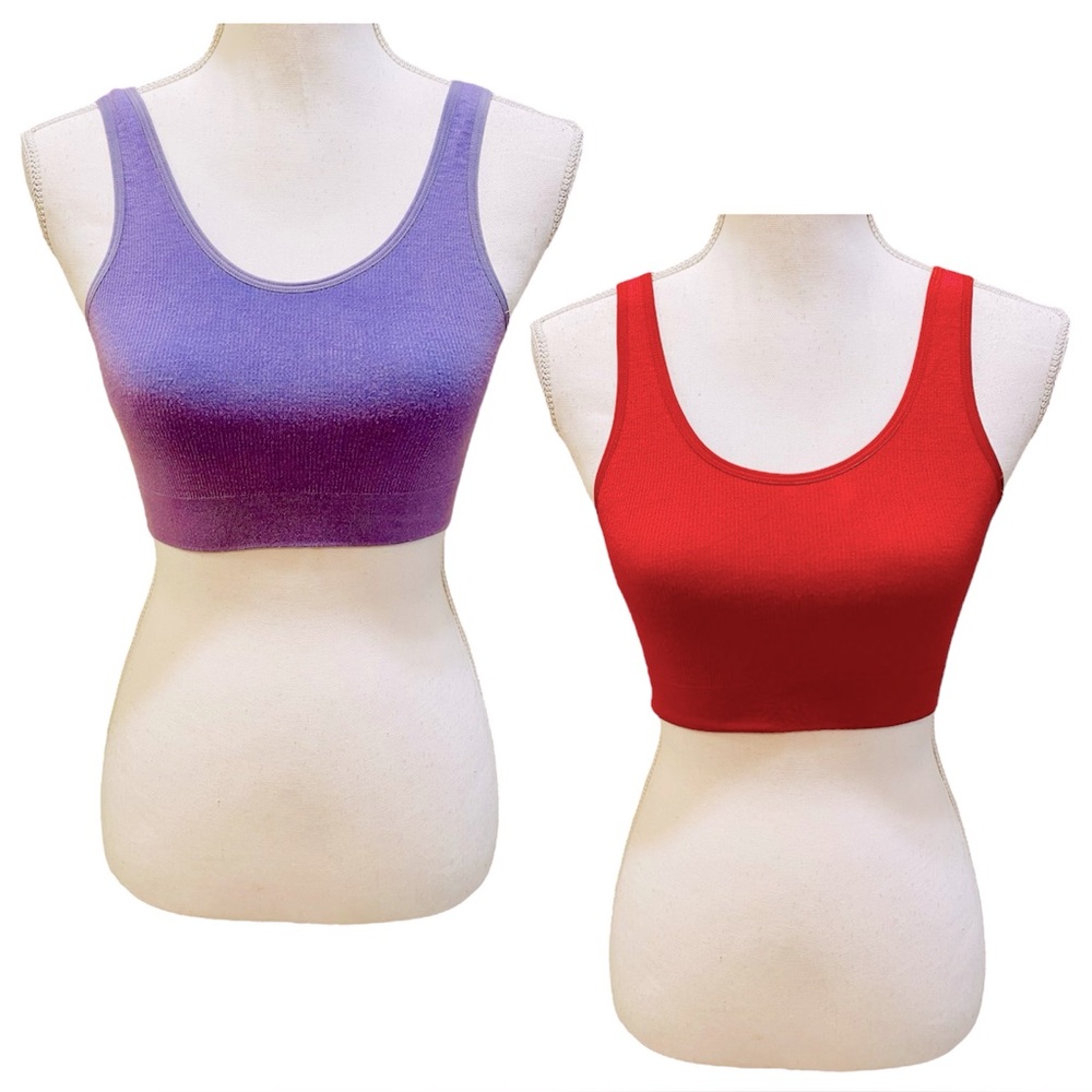 BDG Purple and Red Crop Tops Medium Set of 2